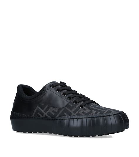 fendi force leather sneakers